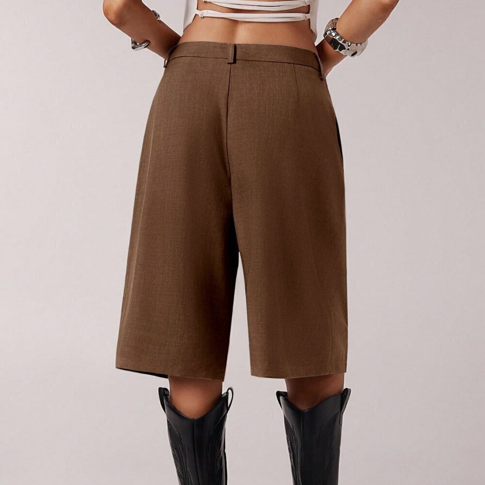 Brown Casual Women's Bermuda Shorts pants - Picture 3 of 7